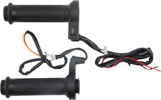 Heated Grips - Universal 22mm/27mm, 3-Stage, Dual Cable Twist Throttle - PBC630F1