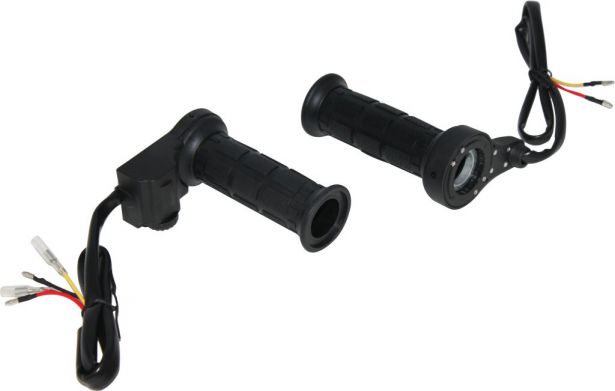 Heated Throttle Grips - Universal 22mm/27mm, 10-Stage, Twist Throttle - PBC610F1