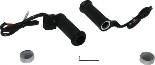 Heated Throttle Grips - Universal 22mm/27mm, 3-Stage, ATV/Snowmobile - PBC620F1