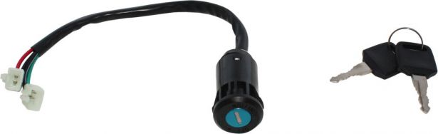 Ignition Key Switch - 4 Wire, Two Plug, Male, Plastic - 10A4241 - PBC1986F1