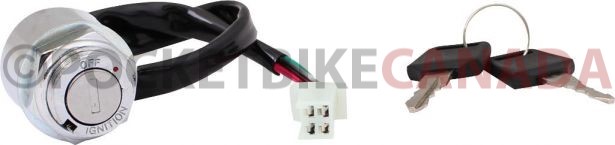 Ignition Key Switch - 4 Pin Female, Metal - 10A4262 - PBC2261F1