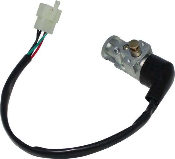 Ignition Key Switch - 4 pin Male, Metal, Steering Lock, Scooter - 10A4295 - PBC1954F1