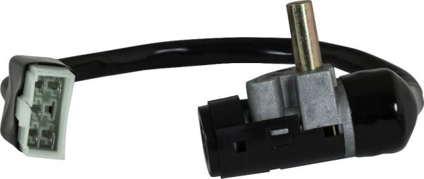 Ignition Key Switch - 5 pin Male, Metal, Steering Lock, Scooter - 10A4296 - PBC2302F1