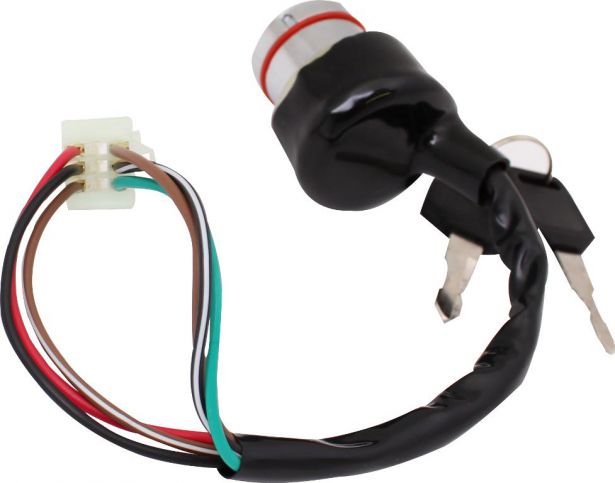 Ignition Key Switch - 6 pin (9 slot) Female, Metal - 10A4261 - PBC2030F1