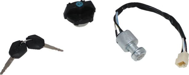 Ignition Key Switch - XY1100, Chironex 1000cc, 1100cc, with Lockable Gas Cap - 10A4298 - PBC2325F1