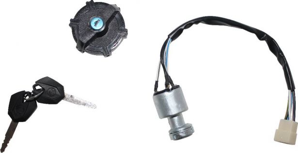 Ignition Key Switch - XY1100, Chironex 1000cc, 1100cc, with Lockable Gas Cap - 10A4298 - PBC2325F1
