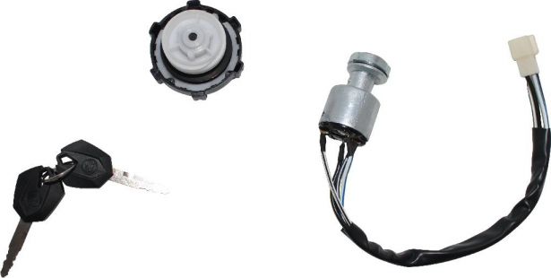 Ignition Key Switch - XY1100, Chironex 1000cc, 1100cc, with Lockable Gas Cap - 10A4298 - PBC2325F1