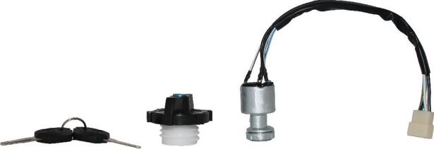 Ignition Key Switch - XY1100, Chironex 1000cc, 1100cc, with Lockable Gas Cap - 10A4298 - PBC2325F1