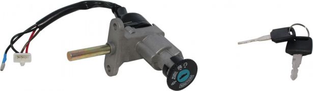 Ignition Key Switch - Yamaha Cygnus, SPT 150, 3 pin Male, Steering Lock - 10A4272 - PBC2229F1