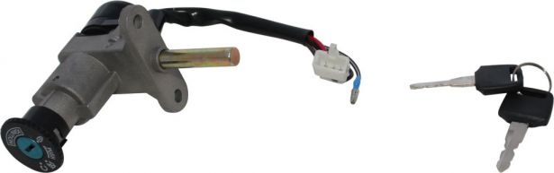 Ignition Key Switch - Yamaha Cygnus, SPT 150, 3 pin Male, Steering Lock - 10A4272 - PBC2229F1
