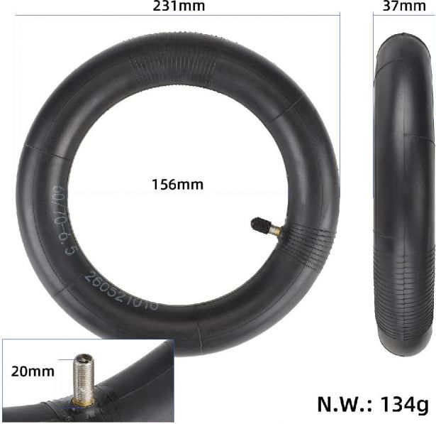Inner Tube - 60/70-6.5 (10x2.5) with Straight Valve Stem - PBC40TK1025-60F1