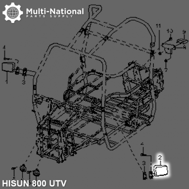 Mirror - Left, Hisun, UTV, 400-800cc - MIR7980BK - PBC447F1