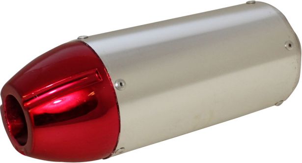 Muffler_ _50cc_to_250cc_Performance_CNC_Red_Tip_2