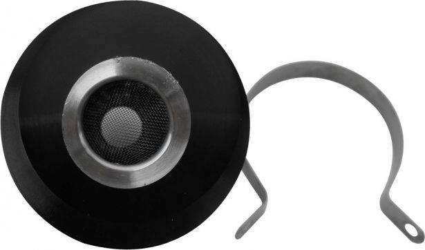 Muffler - Aluminum, With Mounting Bracket, Black - PBCMFL51F1