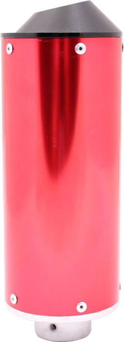 Muffler - Aluminum, With Mounting Bracket, Red and Black - PBCMFL51F1