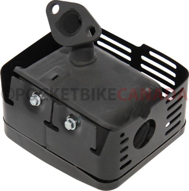 Muffler - Honda Style 5.5HP / 6.5HP (GX160, GX200) Muffler with Shield - MFL5140BK - PBC2437F1
