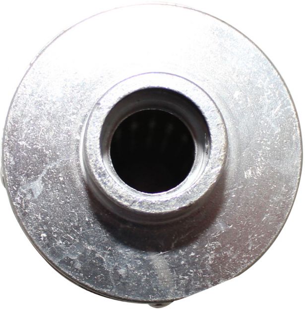 Muffler - Performance CNC, With Mounting Bracket, Chrome and Gold - PBCMFL50F1