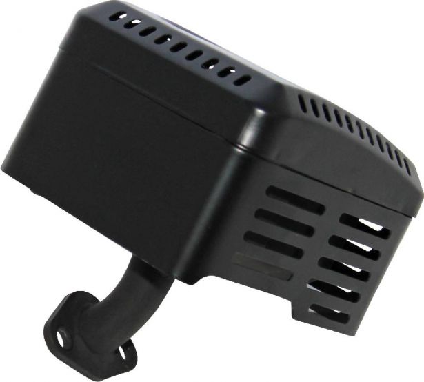 Muffler - Honda Style 5.5HP / 6.5HP (GX160, GX200) Muffler with Shield - MFL5140BK - PBC2437F1