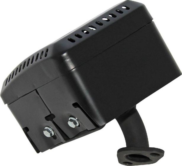 Muffler - Honda Style 5.5HP / 6.5HP (GX160, GX200) Muffler with Shield - MFL5140BK - PBC2437F1