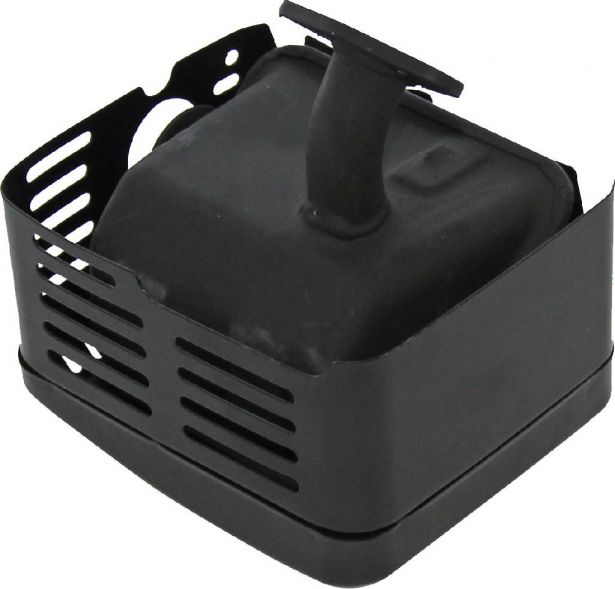 Muffler - Honda Style 5.5HP / 6.5HP (GX160, GX200) Muffler with Shield - MFL5140BK - PBC2437F1