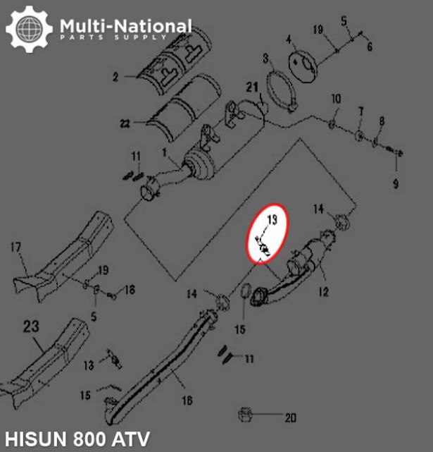 Oxygen Sensor - ATV, Hisun, 400-800cc - 10A6640 - PBC2029F1