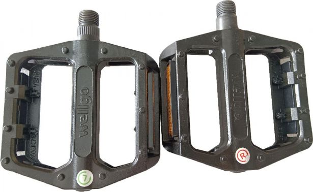 Pedals - Foot Pedals, Aluminum Alloy, WELLGO, B087DU, SHOK Motors Atomik, Excursion - 70S9183 - PBC735EF1