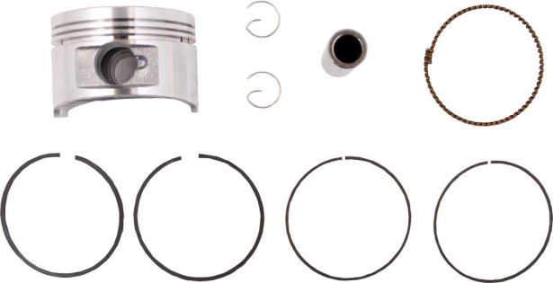 Piston and Ring Set - 150cc, 57.4mm, 15mm, GY6 (9pcs) - 30A8621 - PBC1519F1