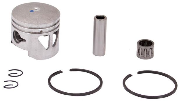 Piston and Ring Set - 47cc, 49cc, 44mm, 12 mm, 2 windows (7 pcs) - 30P8432 - PBC1413F1