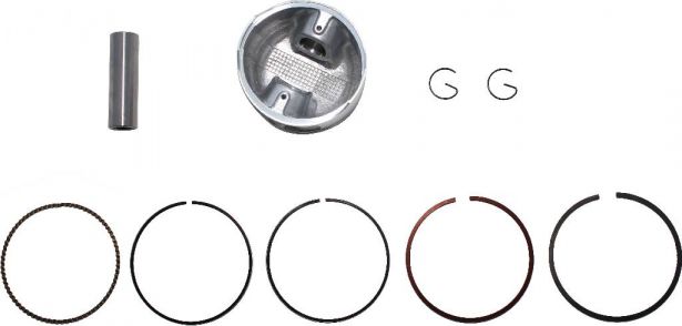 Piston and Ring Set - 200cc, 250cc, 72mm, 17mm, (9pcs) - 30A8186 - PBC1531F1