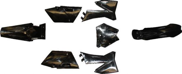 Plastic Set - 110cc, Dirt Bike, Black, KTM110 Profile (7pcs) - 70D7140BK - PBC546F1
