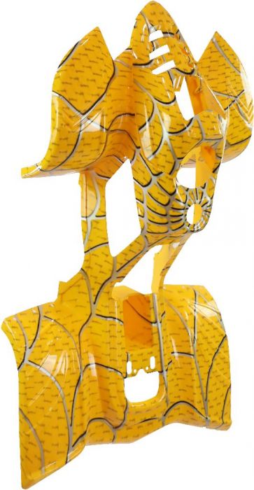 Plastic Set - 50cc to 125cc ATV, Yellow Spider, Racing Style - 70A7110SY - PBC512F1