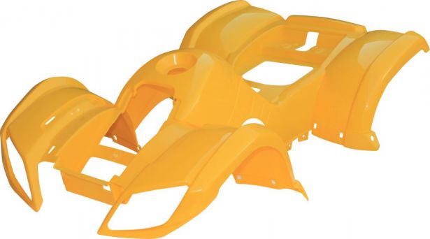 Plastic Set - 50cc to 125cc, ATV, Yellow, Utility Style - 70A7120YW - PBC658F1