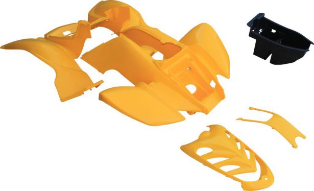 Plastic Set - 50cc to 250cc ATV, Yellow, Racing Style - 70A7140YW - PBC629F1