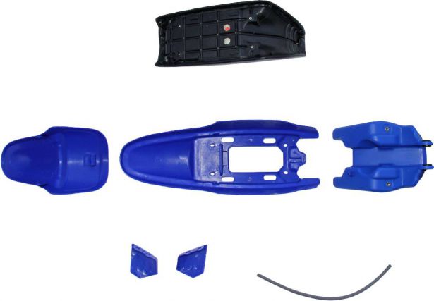 Plastic Set - PW50, Yamaha, Blue (7 pcs) - 70D7125BU - PBC510F1