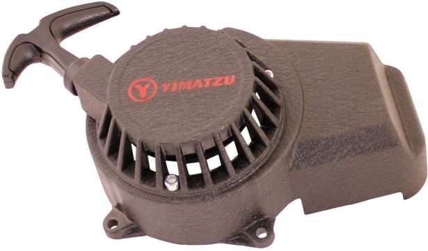 Pull Start - 3 Bolt, Metal, Aluminum, Yimatzu Brand, Black, Powder Coat - 30P3700BK - PBC1817F1