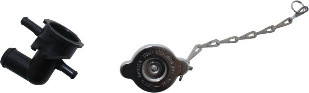 Radiator Cap and Spout Assembly - XY500UE, XY600UE, Chironex - 20A4500 - PBC3057F1