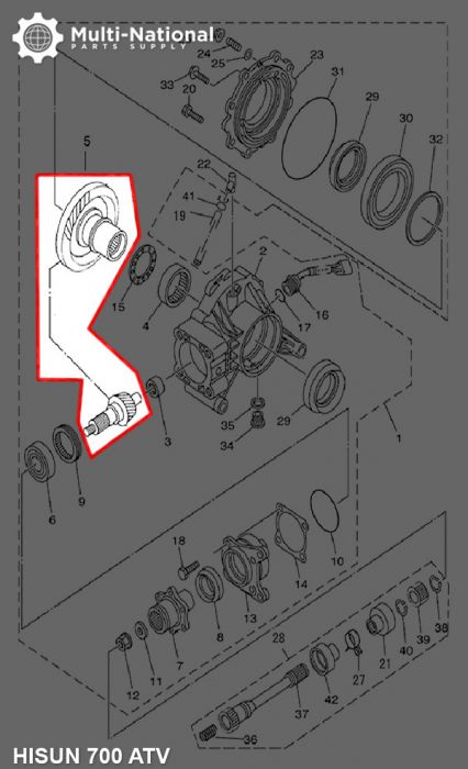 Rear_Differential_Gears_ _ATV UTV_Hisun_400 700cc_2