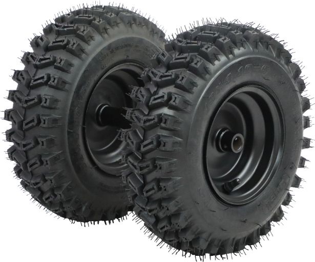 Rim and Tire Set - 13 x 4.1 - 6, Directional, Locking Pin Style, Snowblower, Garden Machine, Universal Wheel Assembly, Left Side - 40L1348-L - PBC3907EF1