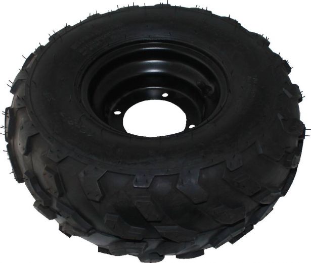 Rim and Tire Set - 16x8-7 Tire, 4 Bolt, Black Rim, ATV, Left Side - PBC40A4100F1