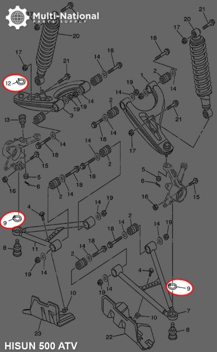 Snap Ring - Circlip, Hisun, ATV/UTV, 400-800cc - HWA1640 - PBC1401F1