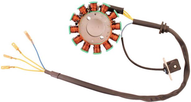 Stator - Magneto Coil, GY6-12, 4 Wire - 30A9370 - PBC2031F1