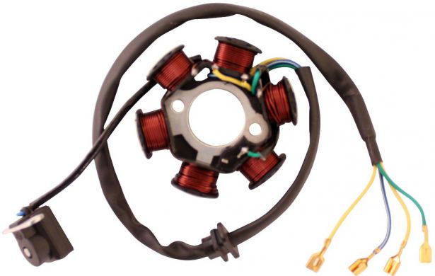 Stator - Magneto Coil, GY6-6, 4 Wire - 30A9310 - PBC2250F1