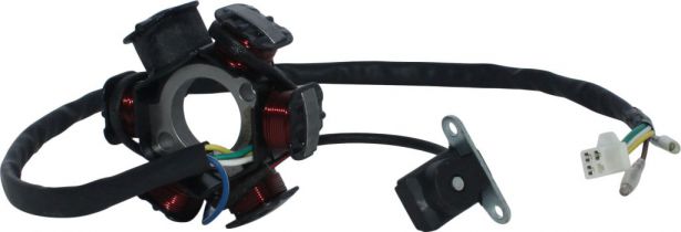 Stator - Magneto Coil, GY6-6, 5 Wire - 30A9312 - PBC2100F1