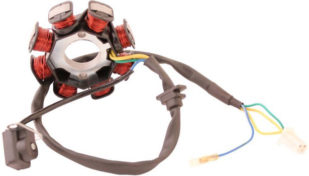 Stator - Magneto Coil, GY6-8, 4 Wire - 30A9335 - PBC2003F1