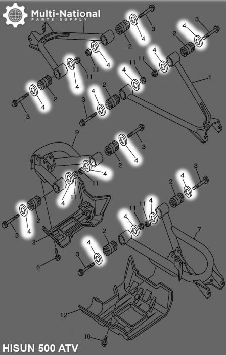 Swing Arm Cap - ATV/UTV, Hisun, 400-800cc - 30A2340 - PBC3373EF1