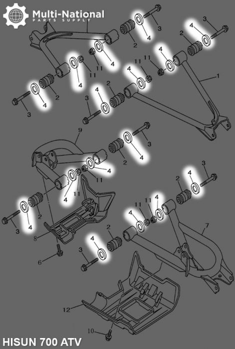 Swing Arm Cap - ATV/UTV, Hisun, 400-800cc - 30A2340 - PBC3373EF1