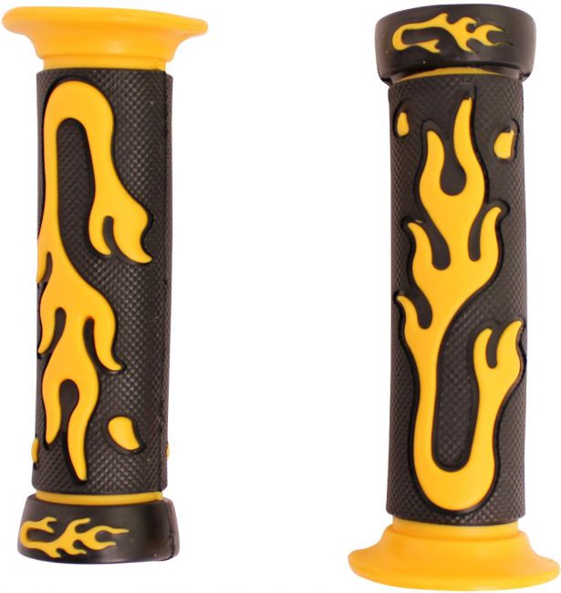 Throttle Grips - Flames, Yellow - 70D1830YW - PBC2775F1