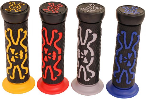 Throttle Grips - Skulls, Red - 70D1835RD - PBC2728F1