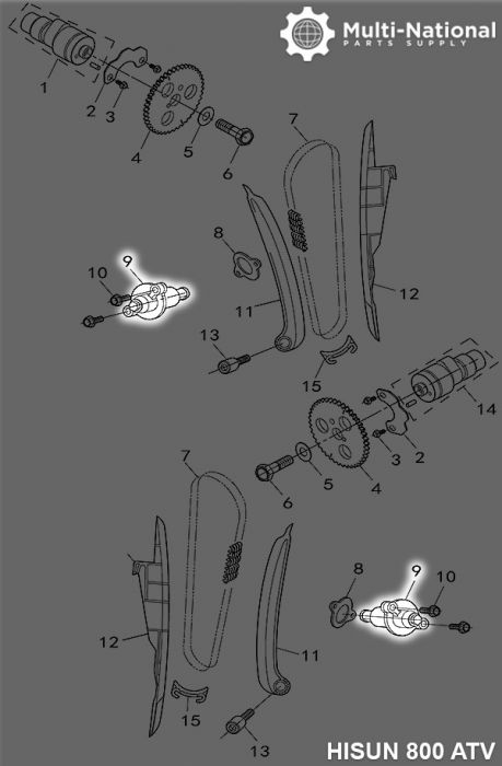 Timing Chain Adjuster - ATV, Hisun, 700-800cc - 70A9570 - PBC1179F1