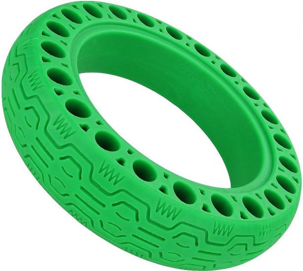 Tire - 10x2.5, 60/70-6.5, Circular Honeycomb, Solid, Green, G30 - PBC40K10F1